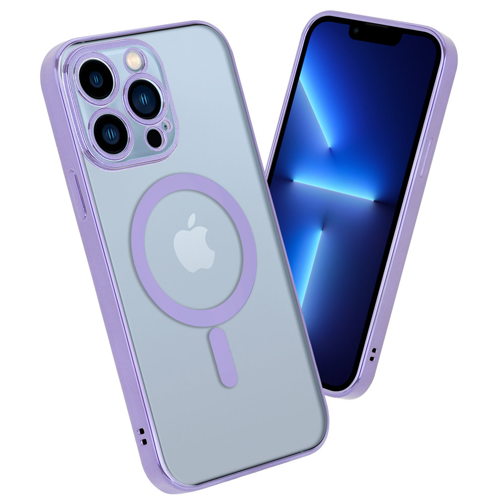 ShieldCase® ShieldCase iPhone 13 Pro Hülle Transparent Magsafe Metallbeschichtung (Lila) ShieldCase® ShieldCase iPhone 13 Pro Hülle Transparent Magsafe Metallbeschichtung (Lila)