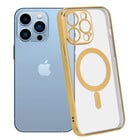 ShieldCase® ShieldCase iPhone 13 Pro Hülle Transparent Magsafe Metallbeschichtung (Gold)