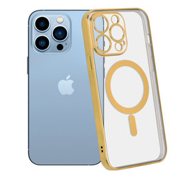 ShieldCase® iPhone 13 Pro Hülle Transparent Magsafe Metallbeschichtung (Gold)