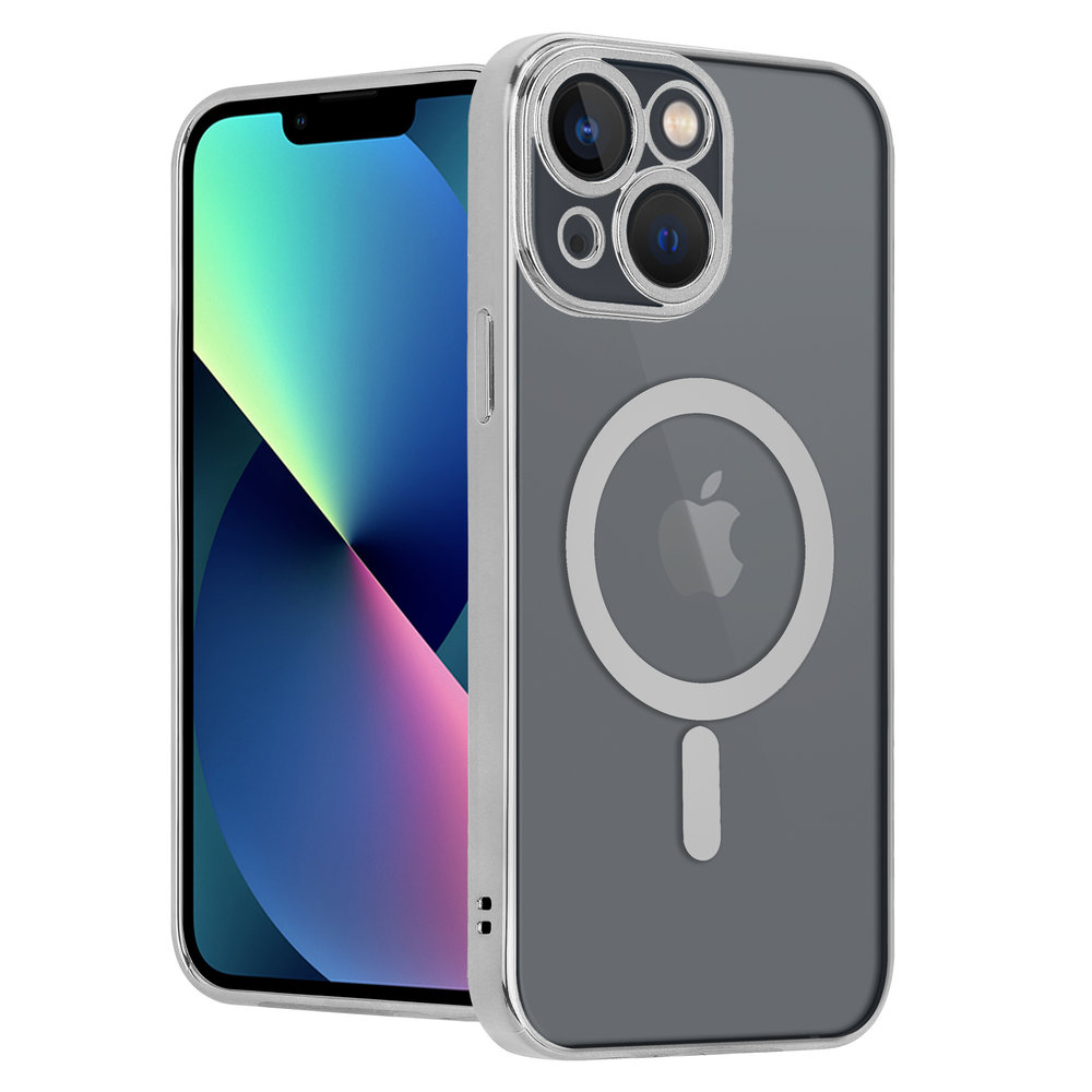 ShieldCase® ShieldCase iPhone 13 Mini Hülle Transparent Magsafe Metallbeschichtung (Silber) ShieldCase® ShieldCase iPhone 13 Mini Hülle Transparent Magsafe Metallbeschichtung (Silber)