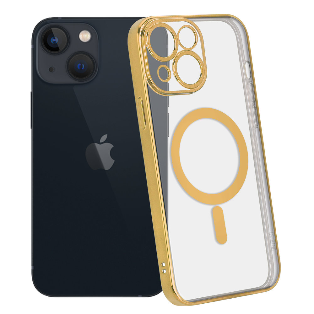 ShieldCase® ShieldCase iPhone 13 Mini Hülle Transparent Magsafe Metallbeschichtung (Gold) ShieldCase® ShieldCase iPhone 13 Mini Hülle Transparent Magsafe Metallbeschichtung (Gold)