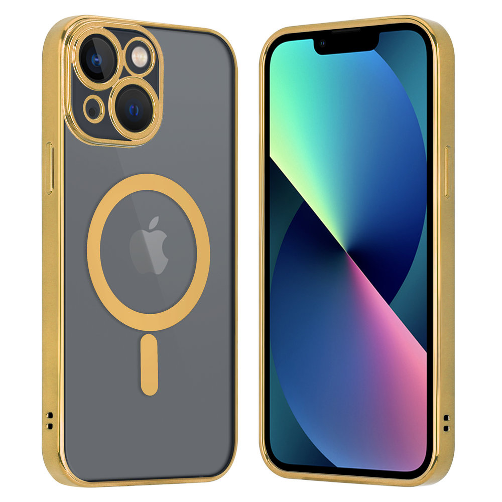 ShieldCase® ShieldCase iPhone 13 Mini Hülle Transparent Magsafe Metallbeschichtung (Gold) ShieldCase® ShieldCase iPhone 13 Mini Hülle Transparent Magsafe Metallbeschichtung (Gold)