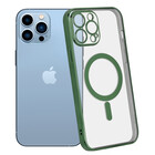 ShieldCase® ShieldCase iPhone 13 Pro Max Hülle Transparent Magsafe Metallbeschichtung (Dunkelgrün)