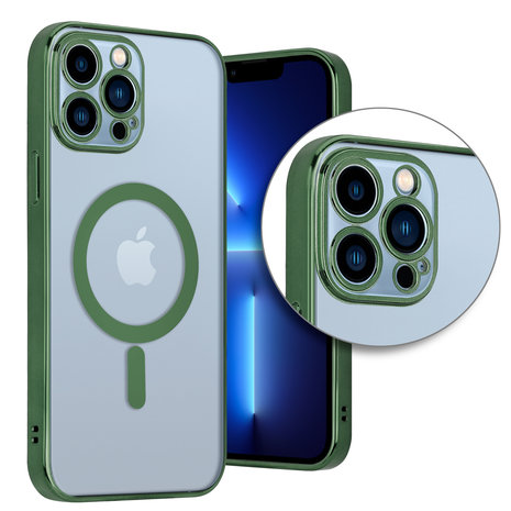 ShieldCase® ShieldCase iPhone 13 Pro Max Hülle Transparent Magsafe Metallbeschichtung (Dunkelgrün) ShieldCase® ShieldCase iPhone 13 Pro Max Hülle Transparent Magsafe Metallbeschichtung (Dunkelgrün)