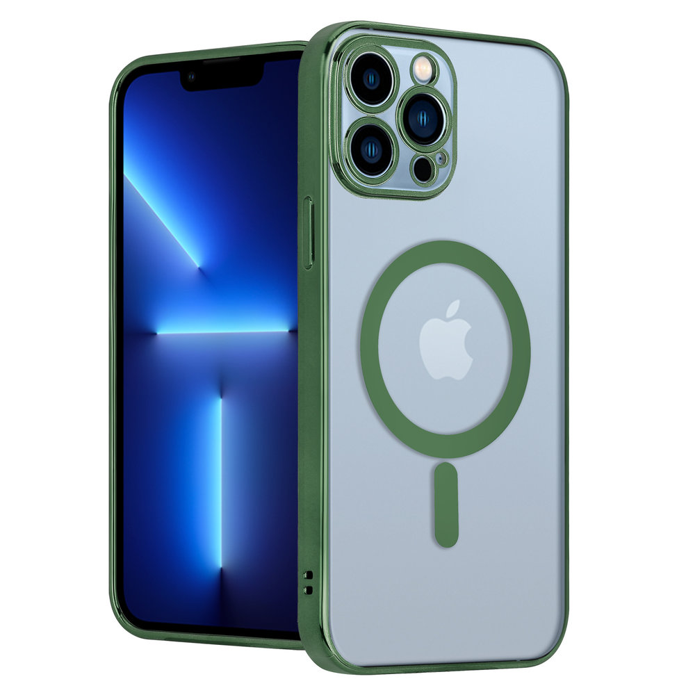ShieldCase® ShieldCase iPhone 13 Pro Max Hülle Transparent Magsafe Metallbeschichtung (Dunkelgrün) ShieldCase® ShieldCase iPhone 13 Pro Max Hülle Transparent Magsafe Metallbeschichtung (Dunkelgrün)