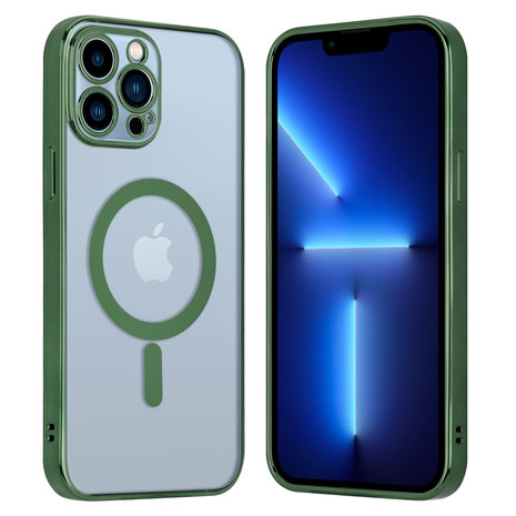 ShieldCase® ShieldCase iPhone 13 Pro Max Hülle Transparent Magsafe Metallbeschichtung (Dunkelgrün) ShieldCase® ShieldCase iPhone 13 Pro Max Hülle Transparent Magsafe Metallbeschichtung (Dunkelgrün)