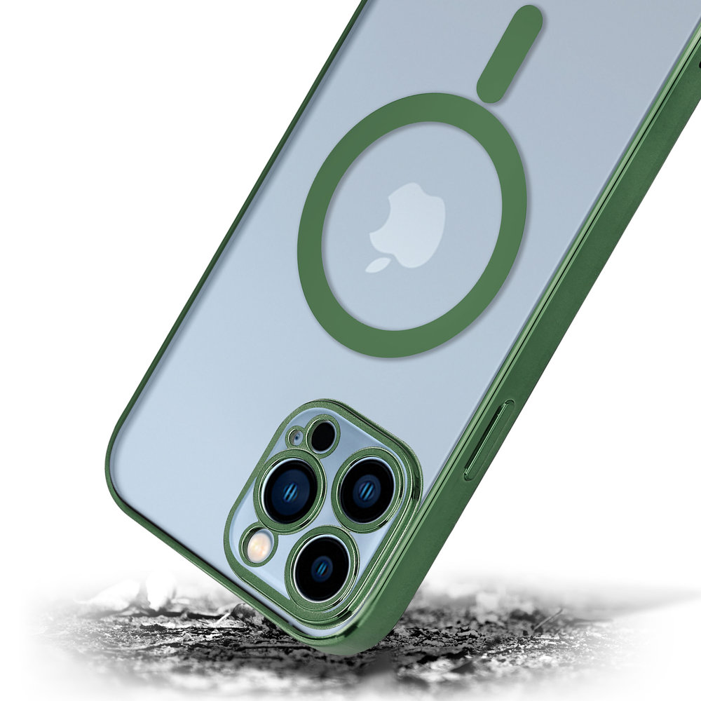 ShieldCase® ShieldCase iPhone 13 Pro Max Hülle Transparent Magsafe Metallbeschichtung (Dunkelgrün) ShieldCase® ShieldCase iPhone 13 Pro Max Hülle Transparent Magsafe Metallbeschichtung (Dunkelgrün)