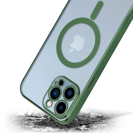 ShieldCase® ShieldCase iPhone 13 Pro Max Hülle Transparent Magsafe Metallbeschichtung (Dunkelgrün) ShieldCase® ShieldCase iPhone 13 Pro Max Hülle Transparent Magsafe Metallbeschichtung (Dunkelgrün)