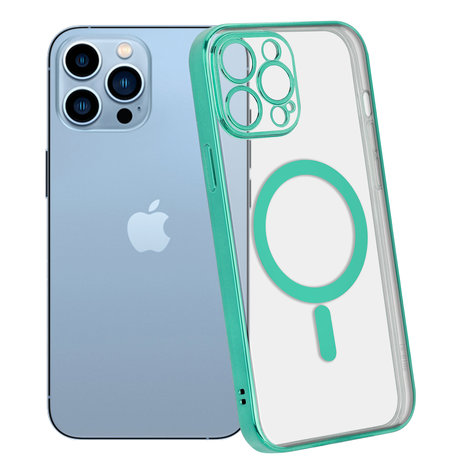 ShieldCase® ShieldCase iPhone 13 Pro Max Hülle Transparent Magsafe Metallbeschichtung (Grün) ShieldCase® ShieldCase iPhone 13 Pro Max Hülle Transparent Magsafe Metallbeschichtung (Grün)