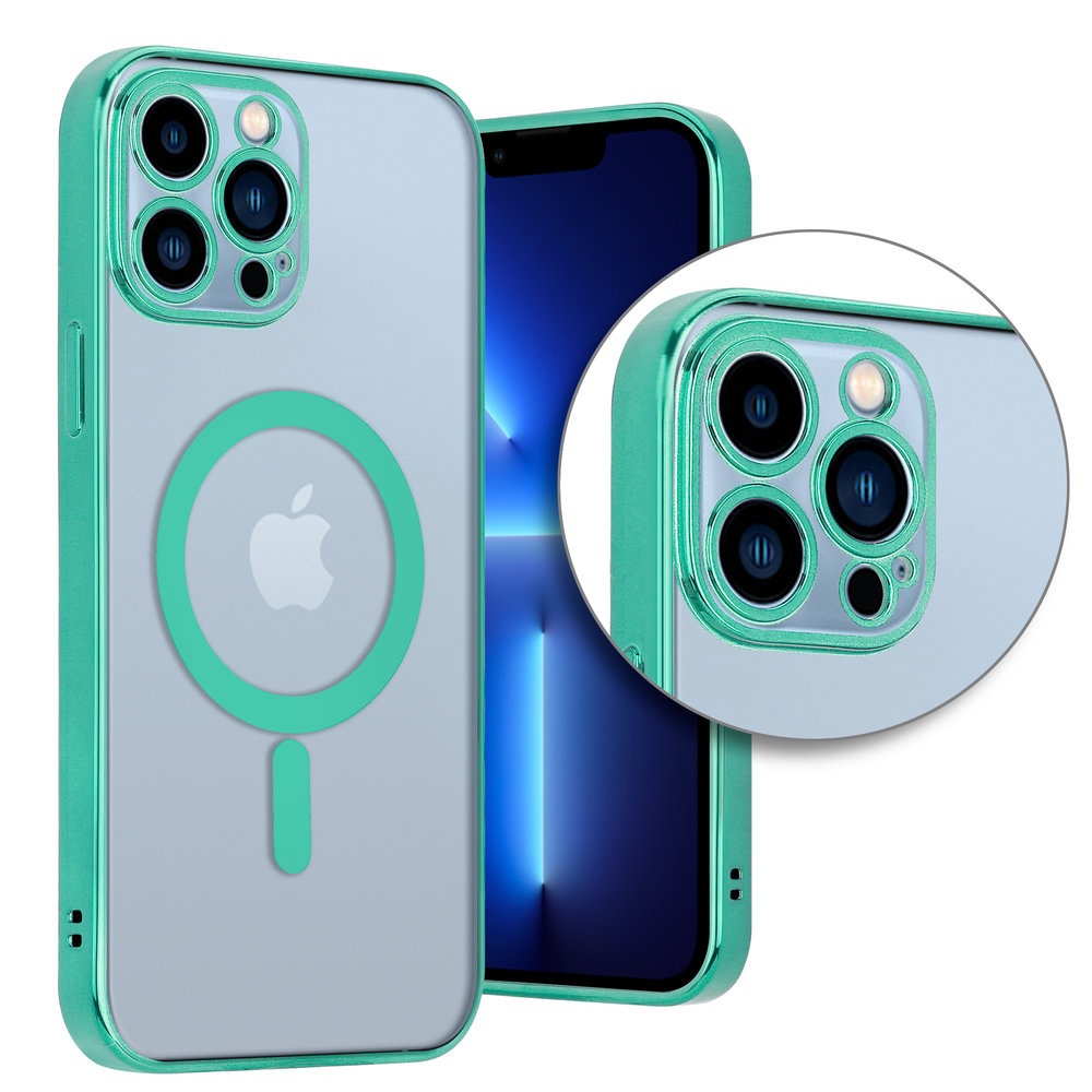 ShieldCase® ShieldCase iPhone 13 Pro Max Hülle Transparent Magsafe Metallbeschichtung (Grün) ShieldCase® ShieldCase iPhone 13 Pro Max Hülle Transparent Magsafe Metallbeschichtung (Grün)