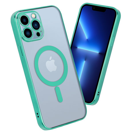 ShieldCase® ShieldCase iPhone 13 Pro Max Hülle Transparent Magsafe Metallbeschichtung (Grün) ShieldCase® ShieldCase iPhone 13 Pro Max Hülle Transparent Magsafe Metallbeschichtung (Grün)