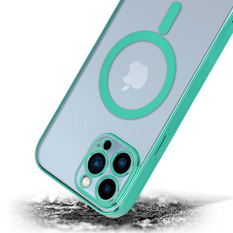 ShieldCase® ShieldCase iPhone 13 Pro Max Hülle Transparent Magsafe Metallbeschichtung (Grün) ShieldCase® ShieldCase iPhone 13 Pro Max Hülle Transparent Magsafe Metallbeschichtung (Grün)