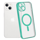 ShieldCase® ShieldCase iPhone 14 Hülle Transparent Magsafe Metallbeschichtung (Grün)