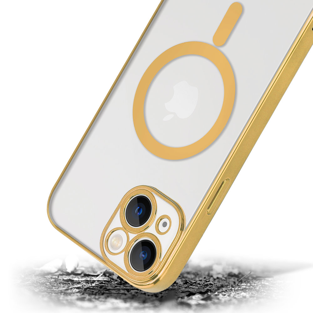 ShieldCase® ShieldCase iPhone 14 Hülle Transparent Magsafe Metallbeschichtung (Gold) ShieldCase® ShieldCase iPhone 14 Hülle Transparent Magsafe Metallbeschichtung (Gold)