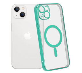 ShieldCase® iPhone 14 Plus Hülle Transparent Magsafe Metallbeschichtung (Grün)