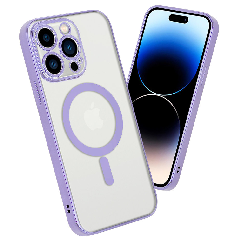 ShieldCase® ShieldCase iPhone 14 Pro Hülle Transparent Magsafe Metallbeschichtung (Lila) ShieldCase® ShieldCase iPhone 14 Pro Hülle Transparent Magsafe Metallbeschichtung (Lila)