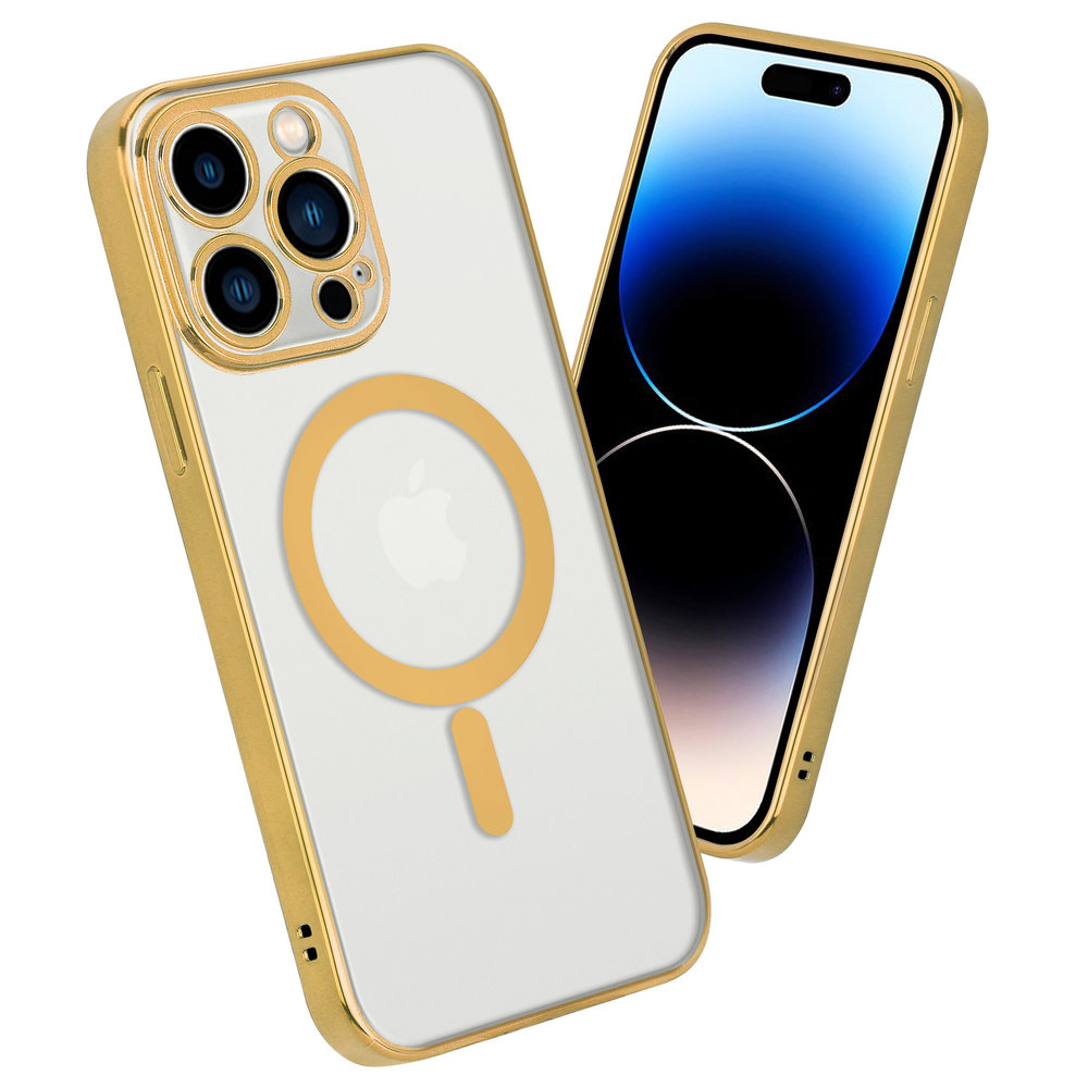 ShieldCase® ShieldCase iPhone 14 Pro Hülle Transparent Magsafe Metallbeschichtung (Gold) ShieldCase® ShieldCase iPhone 14 Pro Hülle Transparent Magsafe Metallbeschichtung (Gold)
