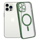 ShieldCase® ShieldCase iPhone 14 Pro Max Hülle Transparent Magsafe Metallbeschichtung (Dunkelgrün)