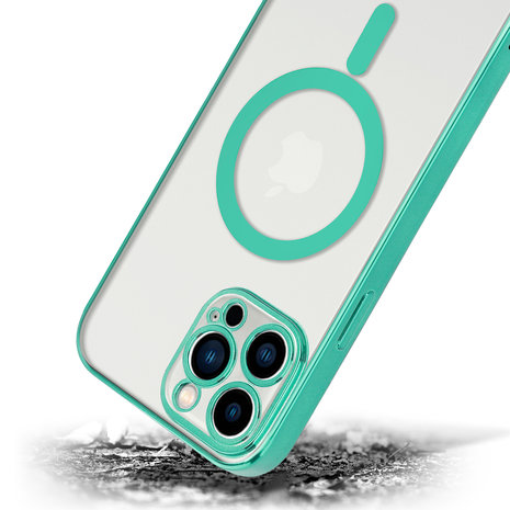 ShieldCase® ShieldCase iPhone 14 Pro Max Hülle Transparent Magsafe Metallbeschichtung (Grün) ShieldCase® ShieldCase iPhone 14 Pro Max Hülle Transparent Magsafe Metallbeschichtung (Grün)
