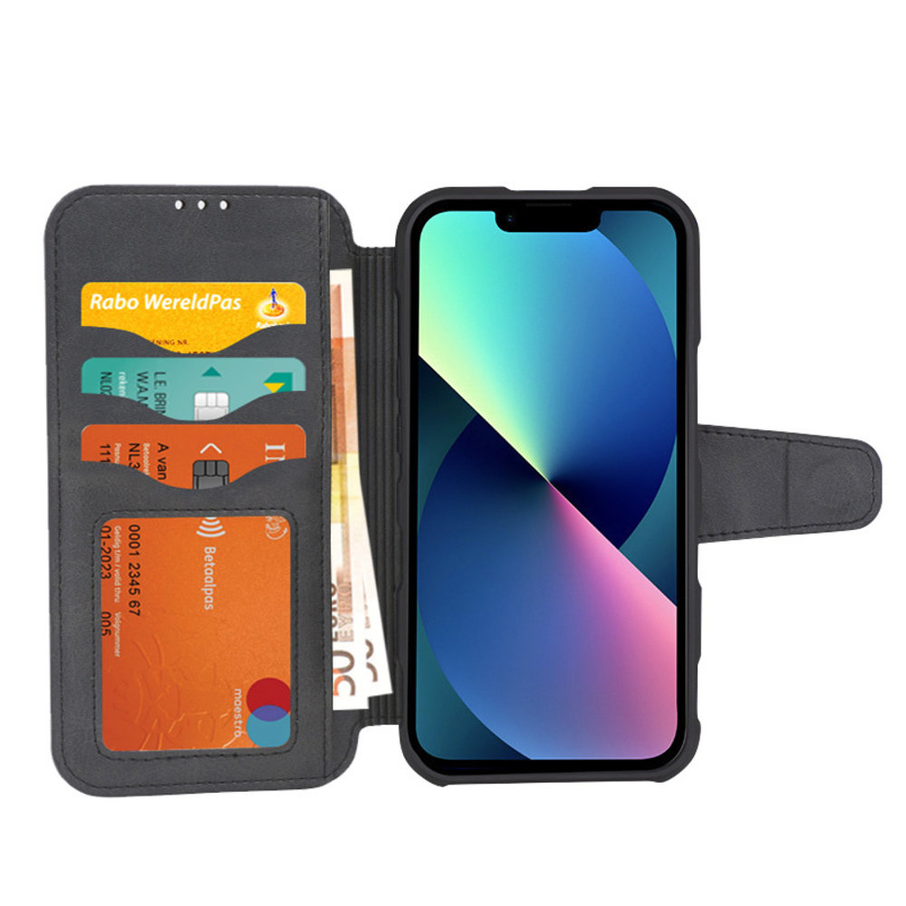 Coverzs Coverzs iPhone 13 Pro Max Leder Book Case MagSafe (Schwarz) Coverzs Coverzs iPhone 13 Pro Max Leder Book Case MagSafe (Schwarz)