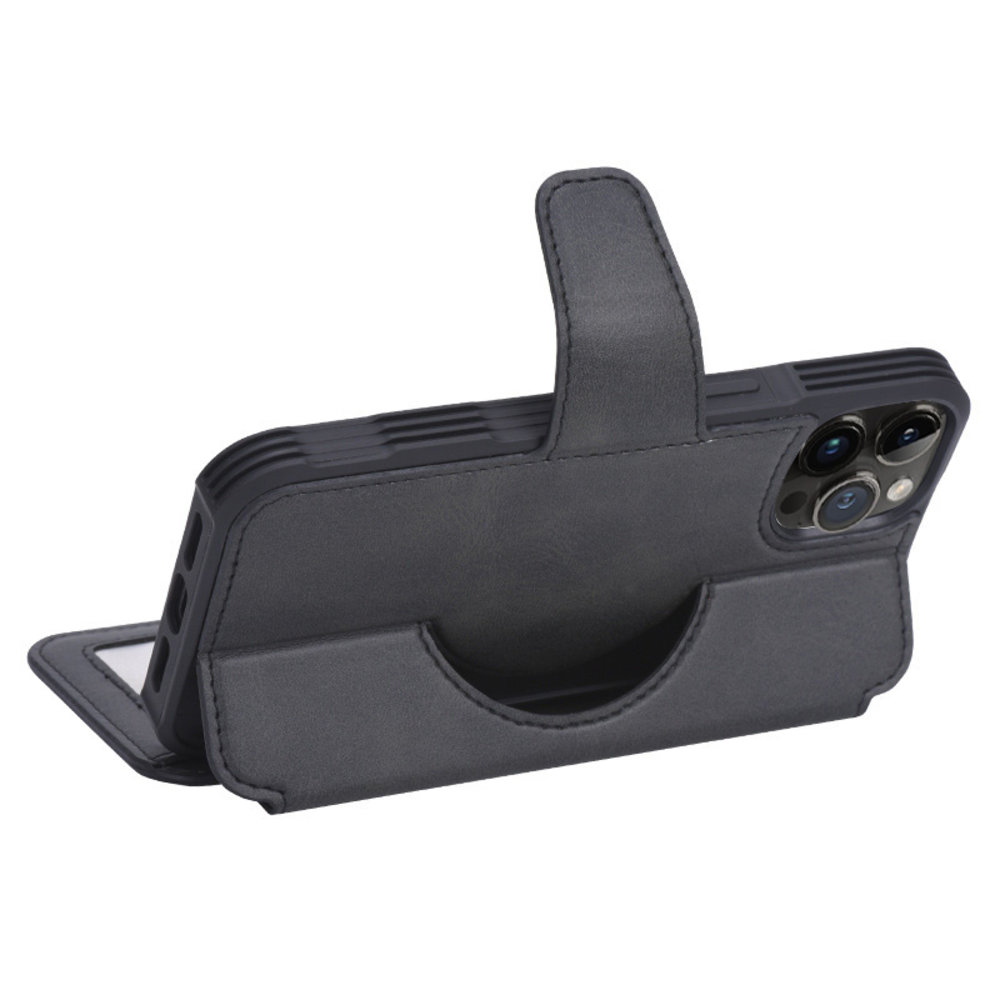 Coverzs Coverzs iPhone 13 Pro Max Leder Book Case MagSafe (Schwarz) Coverzs Coverzs iPhone 13 Pro Max Leder Book Case MagSafe (Schwarz)