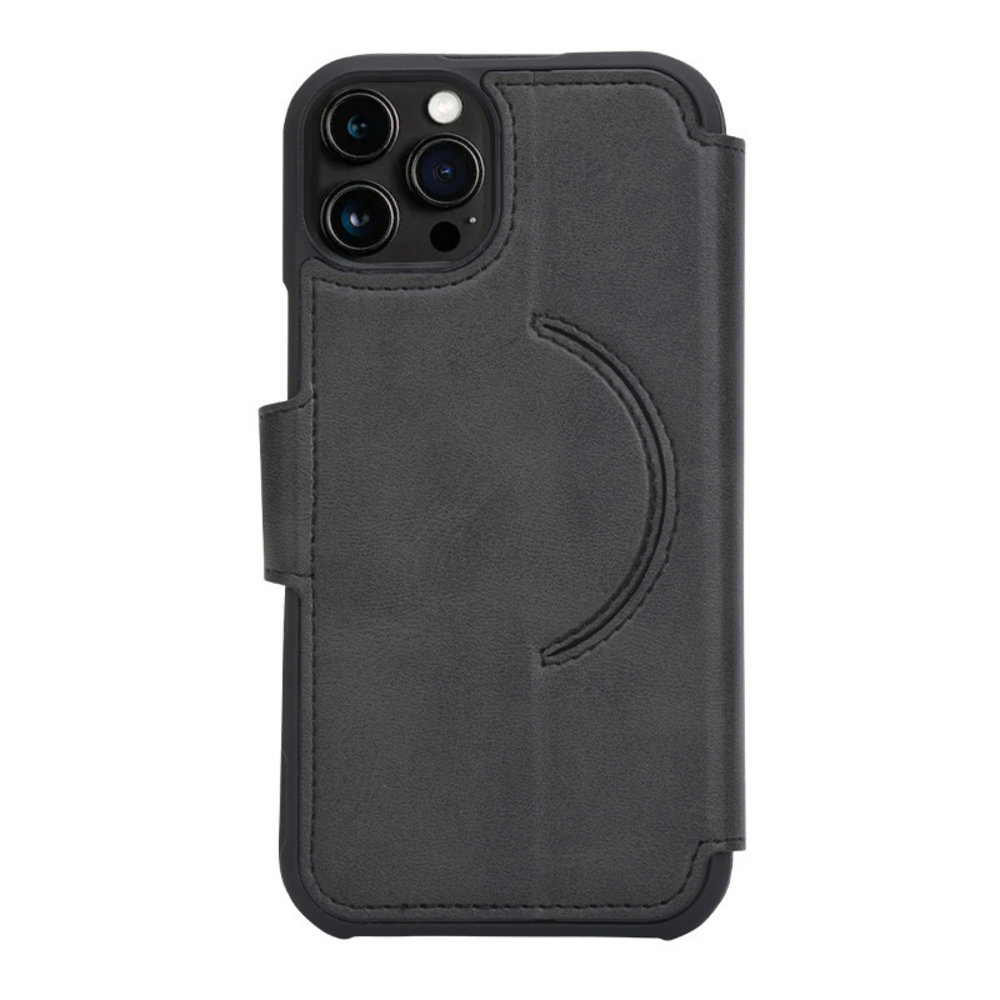 Coverzs Coverzs iPhone 13 Pro Max Leder Book Case MagSafe (Schwarz) Coverzs Coverzs iPhone 13 Pro Max Leder Book Case MagSafe (Schwarz)