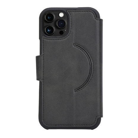 Coverzs Coverzs iPhone 13 Pro Max Leder Book Case MagSafe (Schwarz) Coverzs Coverzs iPhone 13 Pro Max Leder Book Case MagSafe (Schwarz)