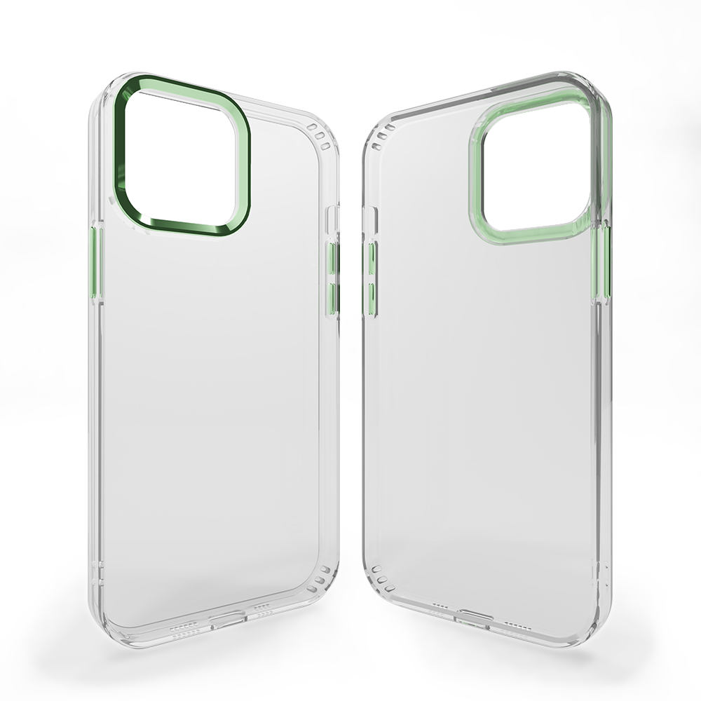 Coverzs Coverzs iPhone 12 Pro Max Hardcase mit Kamera-Bumper aus Metall (Grün)