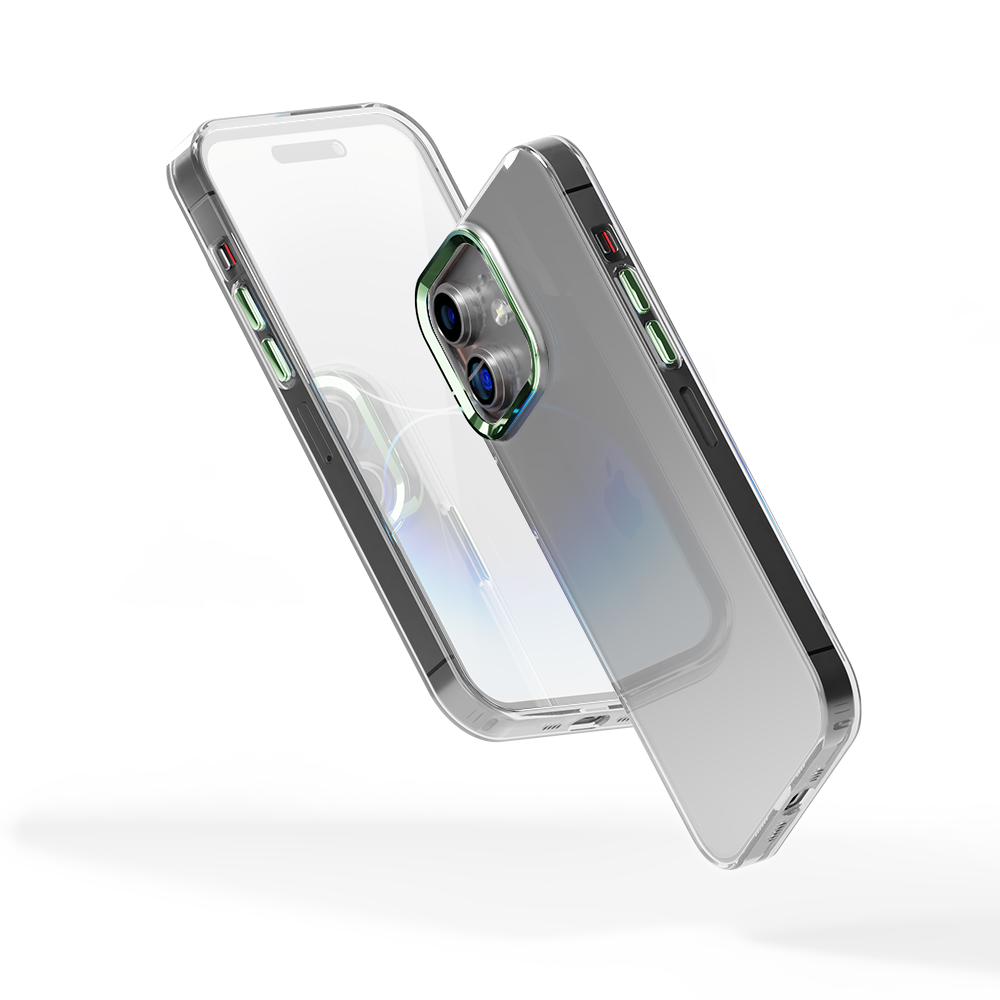 Coverzs Coverzs iPhone 12 Hardcase mit Kamera-Bumper aus Metall (Grün) Coverzs Coverzs iPhone 12 Hardcase mit Kamera-Bumper aus Metall (Grün)