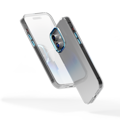 Coverzs Coverzs iPhone 12 Hardcase mit Kamera-Bumper aus Metall (Blau) Coverzs Coverzs iPhone 12 Hardcase mit Kamera-Bumper aus Metall (Blau)