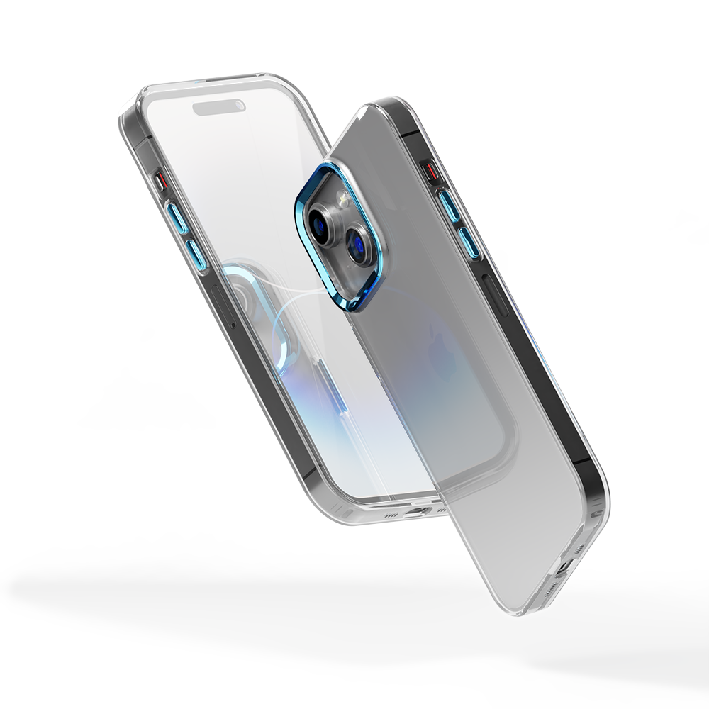 Coverzs Coverzs iPhone 14 Plus Hardcase mit Kamera-Bumper aus Metall (Blau) Coverzs Coverzs iPhone 14 Plus Hardcase mit Kamera-Bumper aus Metall (Blau)