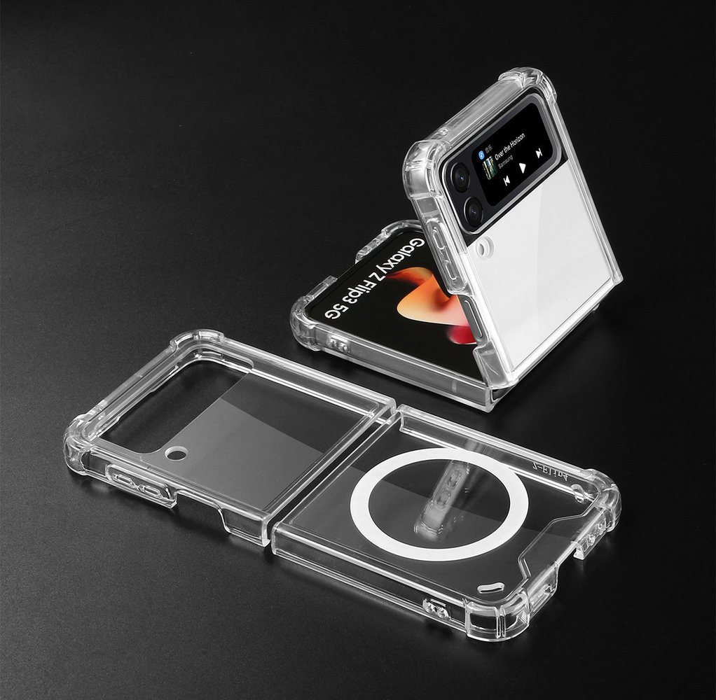 ShieldCase® ShieldCase Samsung Galaxy Z Flip 4 Hülle Magsafe Shock Case Transparent ShieldCase® ShieldCase Samsung Galaxy Z Flip 4 Hülle Magsafe Shock Case Transparent