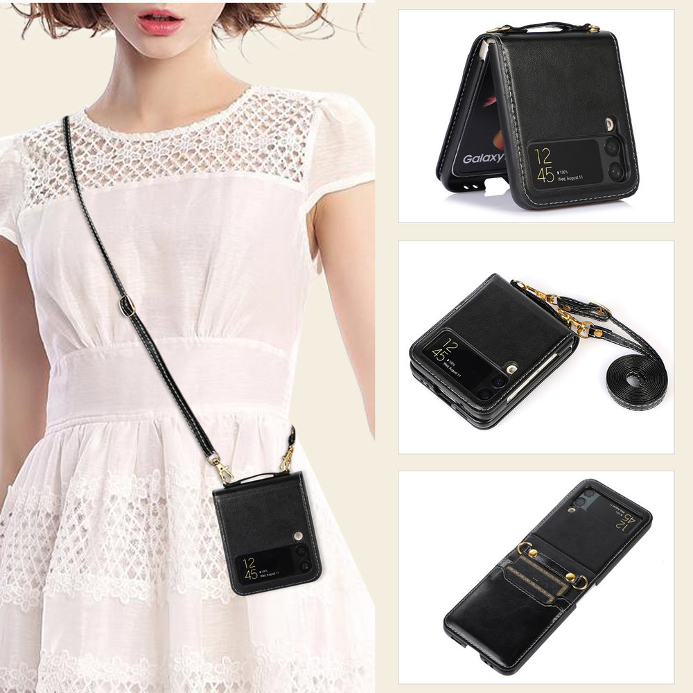 ShieldCase® ShieldCase Samsung Galaxy Z Flip 4 Wallet Case Cover Leder (Schwarz) ShieldCase® ShieldCase Samsung Galaxy Z Flip 4 Wallet Case Cover Leder (Schwarz)