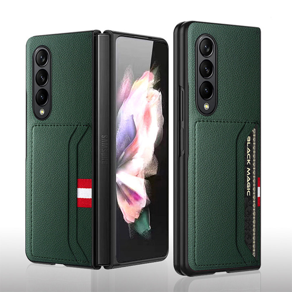 ShieldCase® ShieldCase Samsung Galaxy Z Fold 4 Wallet Case Kartenhalter (Grün)