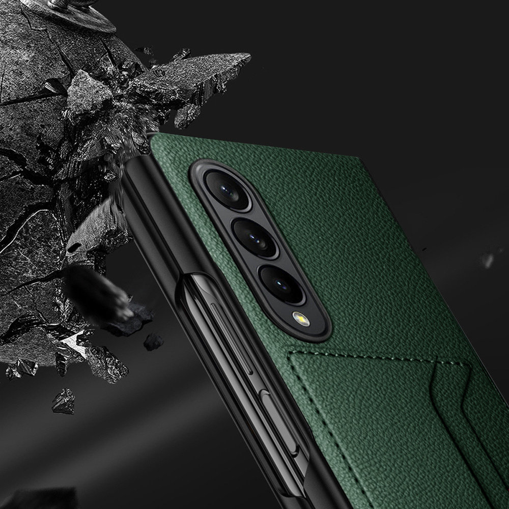 ShieldCase® ShieldCase Samsung Galaxy Z Fold 4 Wallet Case Kartenhalter (Grün)