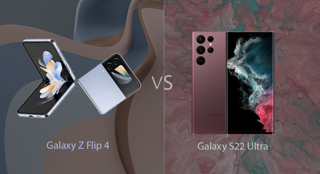 Samsung Galaxy Z Flip 4 vs S22 Ultra Samsung Galaxy Z Flip 4 vs S22 Ultra