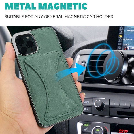 ShieldCase® ShieldCase iPhone 13 Mini Lederhülle mit Ständer und Kartenhalter (Grün) ShieldCase® ShieldCase iPhone 13 Mini Lederhülle mit Ständer und Kartenhalter (Grün)