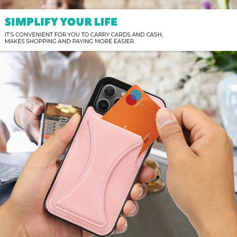 ShieldCase® ShieldCase iPhone 13 Mini-Lederhülle mit Ständer und Kartenhalter (Rosa) ShieldCase® ShieldCase iPhone 13 Mini-Lederhülle mit Ständer und Kartenhalter (Rosa)