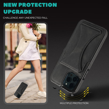 ShieldCase® ShieldCase iPhone 11 Pro Lederhülle mit Ständer und Kartenhalter (Schwarz) ShieldCase® ShieldCase iPhone 11 Pro Lederhülle mit Ständer und Kartenhalter (Schwarz)