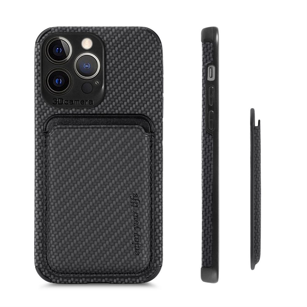 Coverzs Coverzs iPhone 11 Pro Magsafe geflochten hülle mit Kartenhalter (Schwarz) Coverzs Coverzs iPhone 11 Pro Magsafe geflochten hülle mit Kartenhalter (Schwarz)