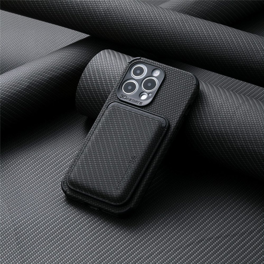 Coverzs Coverzs iPhone 11 Pro Magsafe geflochten hülle mit Kartenhalter (Schwarz) Coverzs Coverzs iPhone 11 Pro Magsafe geflochten hülle mit Kartenhalter (Schwarz)