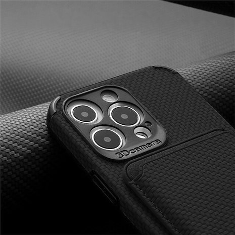 Coverzs Coverzs iPhone 12 Pro Magsafe geflochten Hülle mit Kartenhalter (Schwarz) Coverzs Coverzs iPhone 12 Pro Magsafe geflochten Hülle mit Kartenhalter (Schwarz)