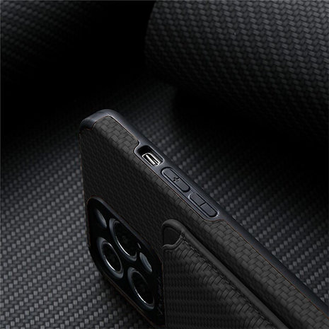 Coverzs Coverzs iPhone 12 Pro Magsafe geflochten Hülle mit Kartenhalter (Schwarz) Coverzs Coverzs iPhone 12 Pro Magsafe geflochten Hülle mit Kartenhalter (Schwarz)