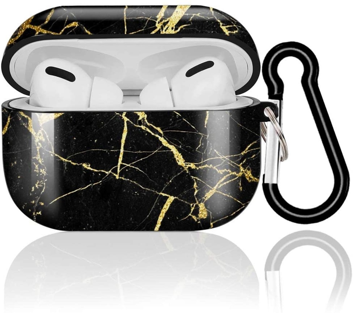 ShieldCase® ShieldCase Amazing Black Marble Airpods Pro 2 Hülle (Schwarz) ShieldCase® ShieldCase Amazing Black Marble Airpods Pro 2 Hülle (Schwarz)