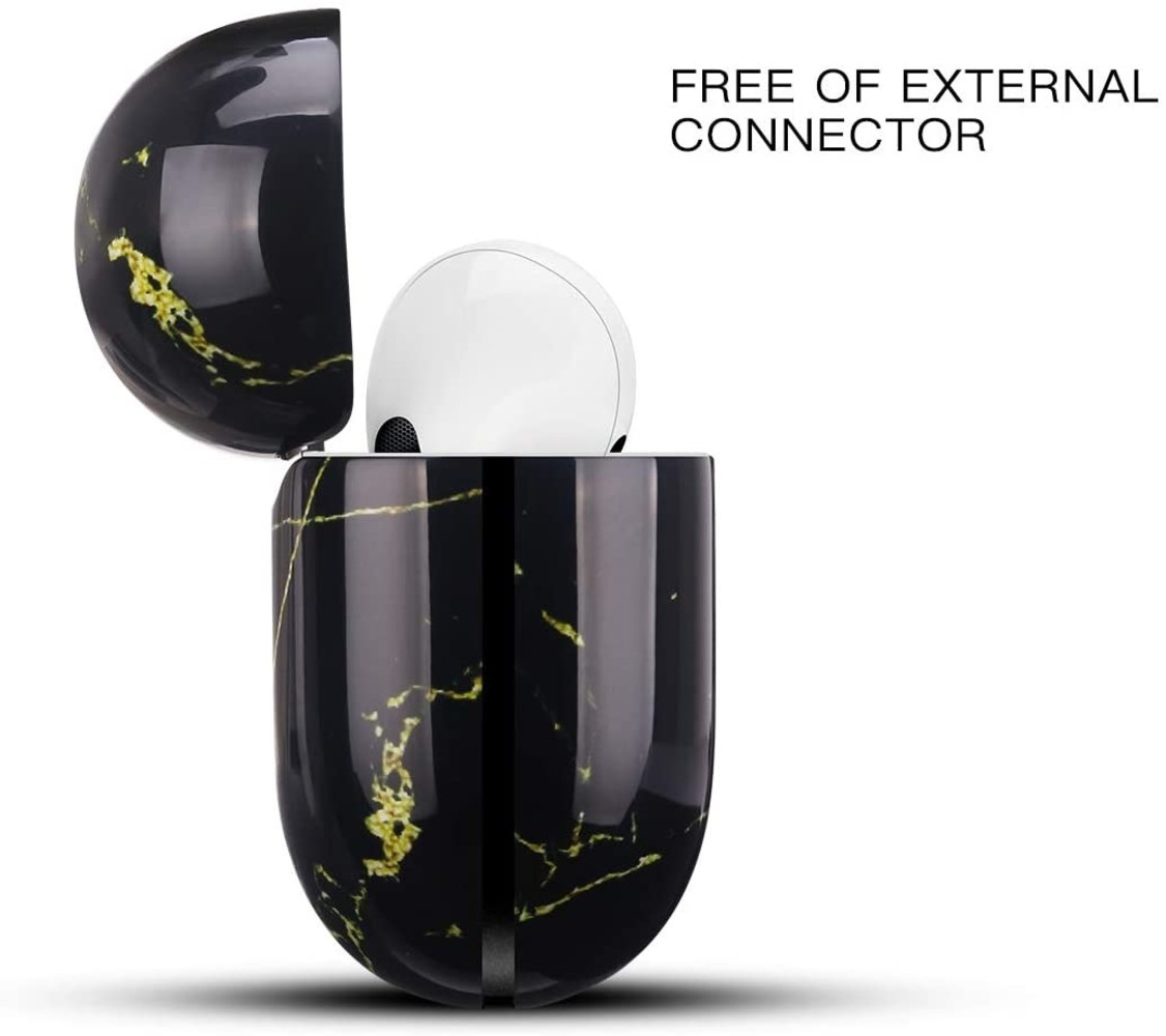 ShieldCase® ShieldCase Amazing Black Marble Airpods Pro 2 Hülle (Schwarz) ShieldCase® ShieldCase Amazing Black Marble Airpods Pro 2 Hülle (Schwarz)