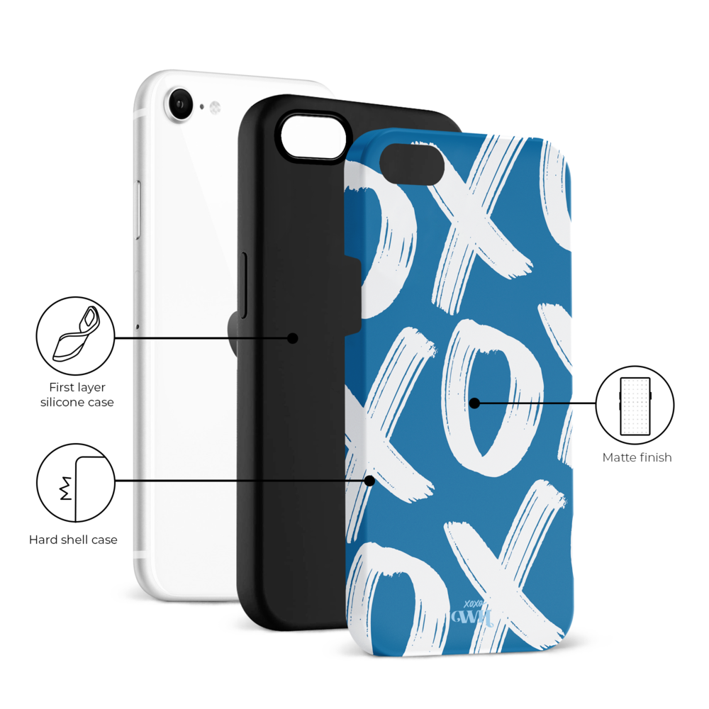 xoxo Wildhearts xoxo Wildhearts Can't Talk Now Blue - iPhone 7/8 SE Hülle xoxo Wildhearts xoxo Wildhearts Can't Talk Now Blue - iPhone 7/8 SE Hülle