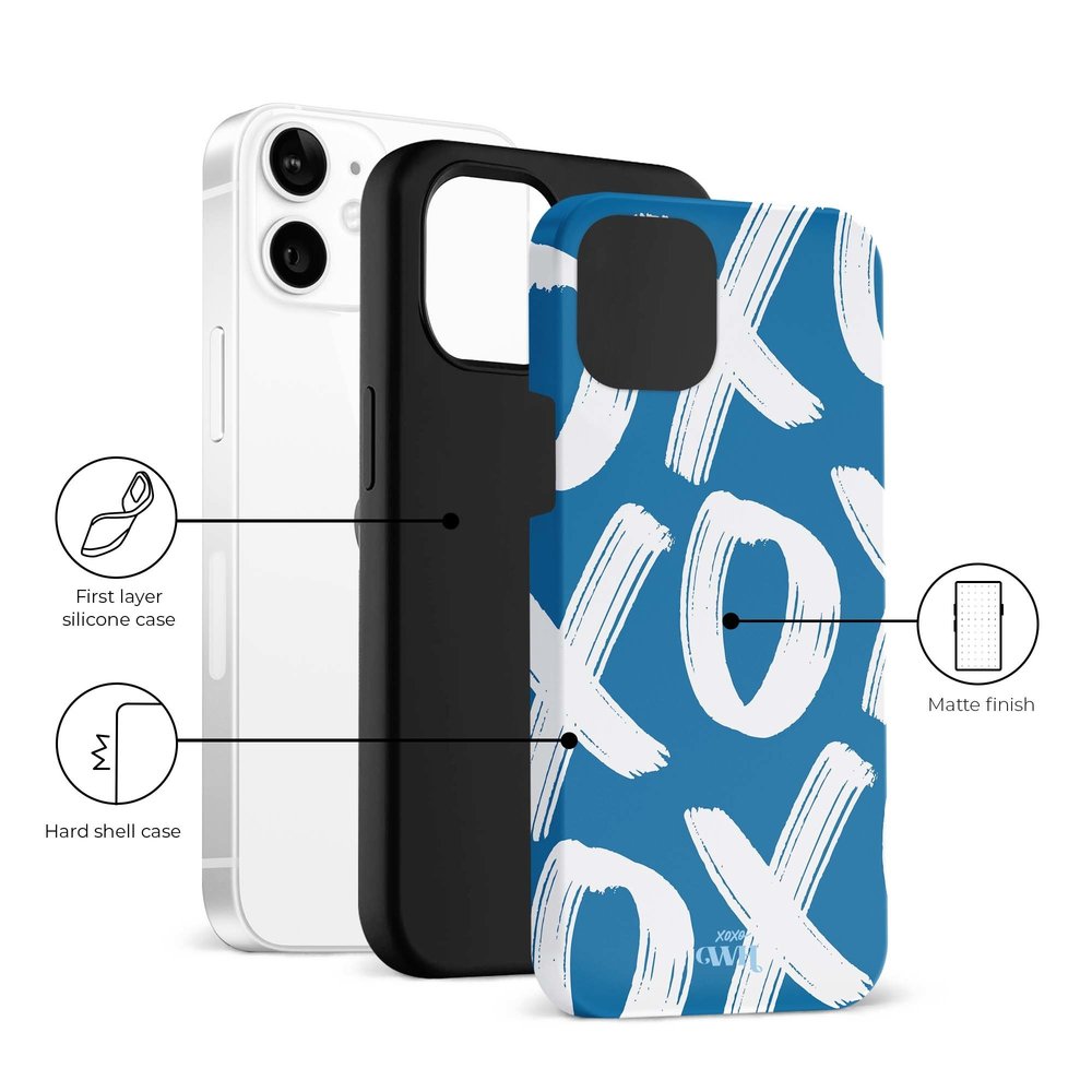 xoxo Wildhearts xoxo Wildhearts Can't Talk Now Blue - iPhone 12 Hülle xoxo Wildhearts xoxo Wildhearts Can't Talk Now Blue - iPhone 12 Hülle