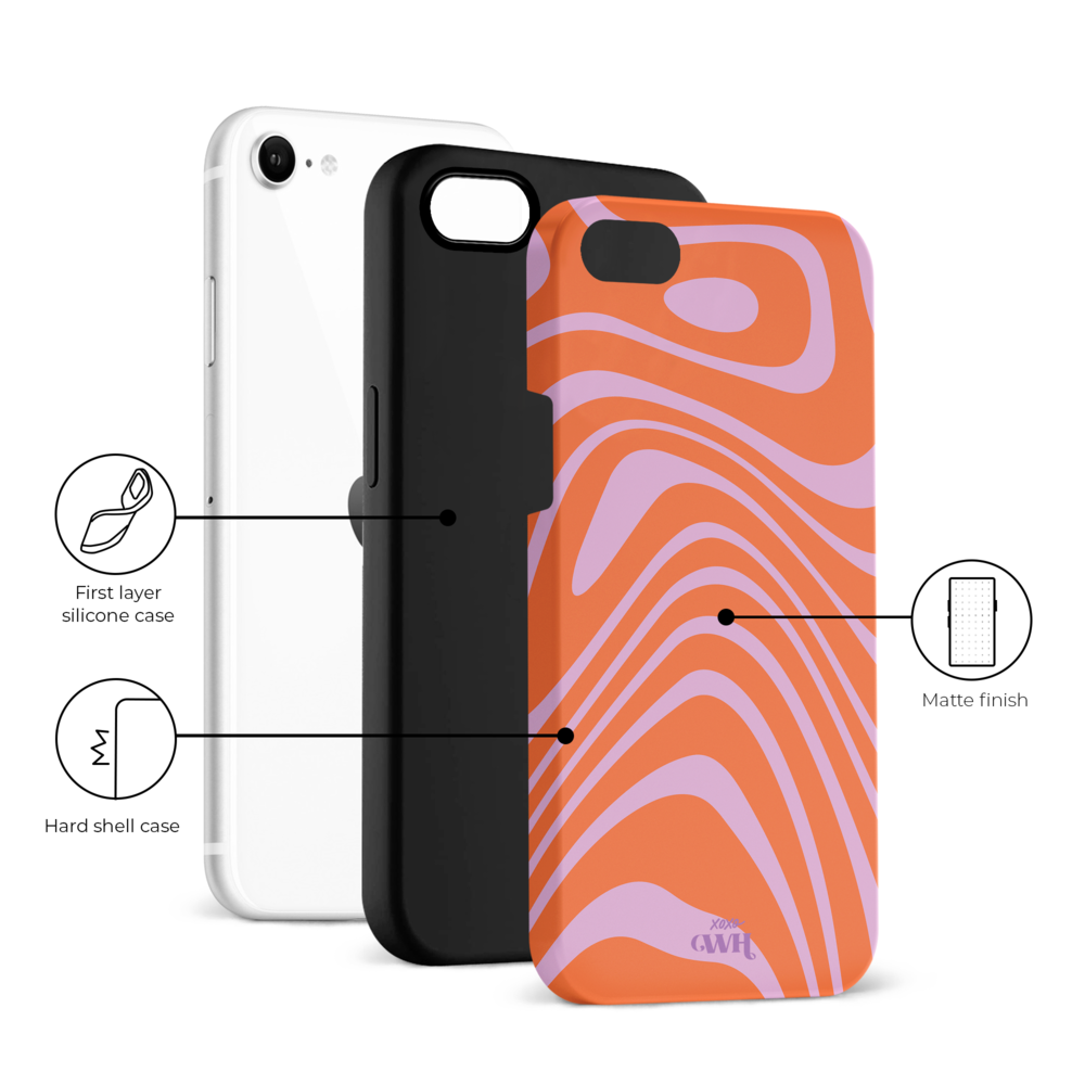 xoxo Wildhearts xoxo Wildhearts Boogie Wonderland Orange - iPhone 7/8 SE Hülle