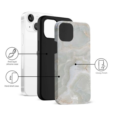 xoxo Wildhearts xoxo Wildhearts Marble Green Illusion - iPhone 14 Plus Hülle xoxo Wildhearts xoxo Wildhearts Marble Green Illusion - iPhone 14 Plus Hülle