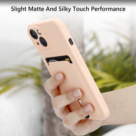 Coverzs Coverzs iPhone 13 Pro Kartenhülle mit Schieber (Pink) Coverzs Coverzs iPhone 13 Pro Kartenhülle mit Schieber (Pink)